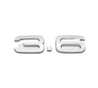NIBOTT 3D ABS 2,4 3,6 4,2 Letra Coche Maletero Trasero Puerta Insignia Emblema Adhesivo Pegatina Apto Fit For Audi A4 A5 A6 A7 A8 Q3 Q5 Q7(3.6 Silver)
