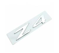 NIBOTT 3D ABS Cromo Negro Z4 Logo Letras Coche Trasero Tronco Emblema Insignia calcomanía Ajuste for BMW Z4 E85 E89 Z4 Accesorios Adhesivos (Color : Chrome)