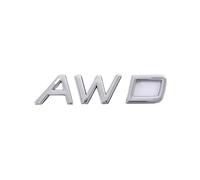 NIBOTT 3D Metal T5 T6 AWD Logo Maletero Trasero Insignia Emblema Pegatina Apto Fit For Volvo XC60 XC90 S60 S80 S60L V40 V60(AWD Silver)