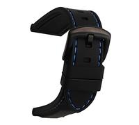 NIBOTT Body Silicone Rubber Bandas Ratios de reloj impermeables 20 mm 22 mm 24 mm 26 mm Relojes Cinturón(Blue B,20mm)