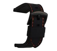 NIBOTT Body Silicone Rubber Bandas Ratios de reloj impermeables 20 mm 22 mm 24 mm 26 mm Relojes Cinturón(Orange B,20mm)