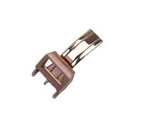 NIBOTT Cierre plegable de acero inoxidable de 18 mm Apto for IWC Apto for Pilot Mark Apto for portugués Apto for PORTOFINO Apto for Little Prince Correa de cuero de caucho Hebilla desplegable(Rose Gol
