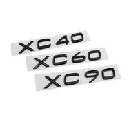 NIBOTT Coche ABS Maletero Trasero Letras cromadas Palabra Logo Insignia Emblema calcomanías Pegatina Apta Fit For Volvo XC40 XC60 XC90 XC30 XC50 XC70 XC80 Accesorios(Gloss Black,XC60)