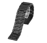 NIBOTT Correa de fibra de plástico de 23 mm ajuste for la banda de reloj fit for Luminox 3050 3051 3080 3150 8800 Pulsera de pulsera de hebilla de doble seguridad de acero inoxidable(Black buckle)