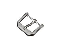 NIBOTT Correa de reloj de cuero for hebilla de 18mm, cierre de cepillado de acero inoxidable 316L for logotipo, funda apta for correa de reloj IWC(Silver)