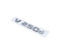 NIBOTT Emblema ABS de edición Nocturna V250d V300d con Letras 3D, Apto Fit For Mercedes Benz Clase V W447, Insignia de Coche, Placa con Nombre for Maletero, Pegatina con Logotipo (Color : Silver V250