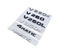 NIBOTT Emblema de edición Nocturna for Letras 3D V260L V220d V250d V300d Apto for Mercedes Benz V W447, Placa de identificación del Maletero, Logotipo Adhesivo(Silver A M G)