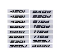 NIBOTT Emblema De La Insignia del Maletero Trasero del Coche con Letras ABS 3D 420d 428d 430d 435d 440d 520d 525d 528d 530d 535d 540d Logo Fir For Accesorios De Coche BMW (Color : Glossy Black, Size