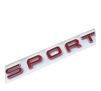 NIBOTT Estilo de Coche ABS, Letras Deportivas Rojas y Plateadas, Emblema, Insignia for Maletero Trasero de Coche, Pegatina Apta Fit For Land Range Rover