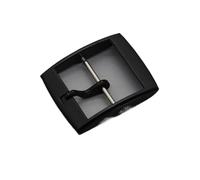 NIBOTT Hebilla de Pin, hebilla de plástico apta for botón de muestra, accesorios de reloj, cierre de 16mm, 19mm y 20mm, hebilla de reloj colorida de resina(Schwarz,Inside Size-19mm)