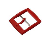 NIBOTT Hebilla de Pin, hebilla de plástico apta for botón de muestra, accesorios de reloj, cierre de 16mm, 19mm y 20mm, hebilla de reloj colorida de resina(Black 01,Inside Size-20mm)