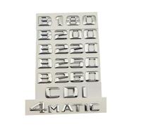 NIBOTT Insignia Adhesiva 3D ABS for Maletero de Coche, Logotipo de Estrella Trasera B180 B200 B220 CDI B250 B260 4MATIC, Emblema Apto for Mercedes W246 W245, Accesorios (Color : Chrome, Size : B200