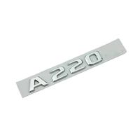 NIBOTT Insignia de Emblema de Maletero de Letras cromadas ABS 3D for Mercedes A35 AMG A45 A220 A260 A180 A200 W176 W177, Accesorios Adhesivos con Logotipo (Color : A 220, Size : 2017-2022)