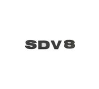 NIBOTT Insignia del Logotipo del Maletero del Coche SDV6 SDV8, calcomanías for Emblema, Pegatina Apta Fit For Land Rover Range Rover Sport Discovery 4, Accesorios de Defensa(SDV8 Matte Black)
