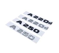 NIBOTT Letras 3D A180 A200 A220 A250 A260 A180d A220d 4Matic ABS Emblema Apto for Mercedes Benz A W176 W177 Pegatina con Logotipo Trasero for Maletero de Coche (Color : Glossy Black, Size : A220d)