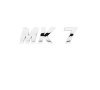 NIBOTT Letras ABS 3D MK5 MK6 MK7 MK7.5, Emblema, Insignia De Coche, Pegatina Apta For Volkswagen,Fit For Golf, Pegatina Trasera For Maletero De Coche (Color : MK7-01, Size : Glossy Black)