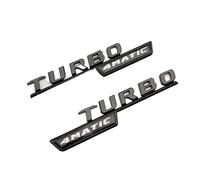 NIBOTT Letras cromadas Negras 3D for Pegatinas con Logotipo de Coche aptas for Mercedes A45S AMG W177 Accesorios Turbo 4matic Emblema Insignia del Maletero Trasero (Color : TB Black 2pcs)