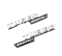 NIBOTT Letras cromadas Negras 3D for Pegatinas con Logotipo de Coche aptas for Mercedes A45S AMG W177 Accesorios Turbo 4matic Emblema Insignia del Maletero Trasero (Color : TB Plus Silver 2pcs)
