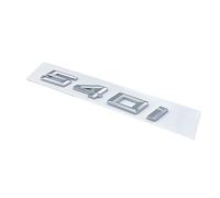 NIBOTT Letras De Números De Fuente 520i 523i 525i 530i 535i 540i Emblema ABS Apto Fit For BMW 5 GT Series E39 E60 E61 F10 F11 Pegatina con Logotipo For Maletero De Coche (Color : Silver 540i)