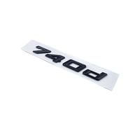 NIBOTT Letras De Números De Fuente 730d 740d 745d 750d 760d Emblema Superior ABS Apto For BMW Serie 7 Placa con Nombre For Maletero Pegatina con Logotipo Negro Cromado (Color : Glossy Black 740d)