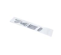 NIBOTT Letras De Números De Fuente 730i 740i 745i 750i 760i Emblema Superior ABS Apto For BMW Serie 7 Placa con Nombre For Maletero Pegatina con Logotipo Negro Cromado (Color : Silver 745i)