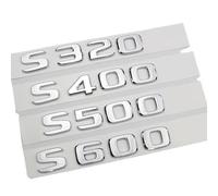 NIBOTT Logotipo Cromado ABS 3D S320 S350 S400 S450 S500 S550 S580 S600, Letras Emblema, Insignia for Maletero de Coche, Accesorios for Mercedes S W222 W223 (Color : Chrome 17-22, Size : S320)