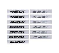 NIBOTT Pegatina de Letras 3D for Coche, Accesorios for Emblema for BMW 420i 428i 430i 435i 520i 523i 525i 528i 530i 535i 540i Logo E60 G30 E39 F10(Chrome,430i-2018-2023)