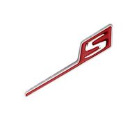 NIBOTT Pegatinas con Logotipo 3D ABS for Maletero de Coche, Insignias aptas for Mercedes S, Emblema AMG A45 W176 CLA45 C117 C63 W205 E63 W212 GLA45 X156 GLC GLE 63 (Color : Red Silver)