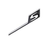 NIBOTT Pegatinas con Logotipo 3D ABS for Maletero de Coche, Insignias aptas for Mercedes S, Emblema AMG A45 W176 CLA45 C117 C63 W205 E63 W212 GLA45 X156 GLC GLE 63 (Color : Black Silver)