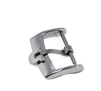 NIBOTT Reloj Accesorios Banda 12mm 14mm 16mm 18mm 20 mm Ajuste for Omega Fit for Seamaster Strap Watch Hombres Pin Pin Insurance Hebilla Cierre de acero inoxidable(Silver 16mm)