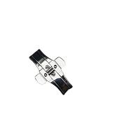 NIBOTT Reloj duradero accesorio accesorio de metal acero inoxidable doble prensa reloj botón pulsador pliegue cierre hebilla de mariposa sin fisuras(5x23mm)