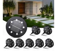 NIBSHOOM 8 Paquetes Luces Solares Led Exterior Jardin, Luz Solar Exterior IP68 Impermeabili, 8 LED Lampade Solari a Lunga Durata, per Giardino, Terrazze (Blanco Frío)