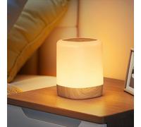 NIBSHOOM Lamparas Mesita Noche, Luz Bebe USB Recargable, Táctil Regulable, 2 Luz cálida y 256 RGB Colores, Temporizador, Luz Nocturna sin Cable para Habitación Infantil