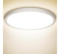 NIBSHOOM Plafon LED Techo, 18W 1800LM 4000K Lampara Techo, IP44 Ø22cm Plafones para Techo Led Lampara Led Techo Dormitorio Cocina Pasillo Baño Sala