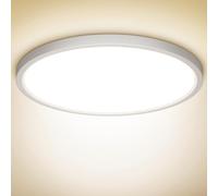 NIBSHOOM Plafon LED Techo, 24W 2400LM 4000K Lampara Techo, IP44 Ø30cm Plafones para Techo Led Lampara Led Techo Dormitorio Cocina Pasillo Baño Sala