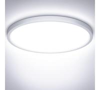 NIBSHOOM Plafon LED Techo, 24W 2400LM 6500K Lampara Techo, IP44 Ø30cm Plafones para Techo Led Lampara Led Techo Dormitorio Cocina Pasillo Baño Sala