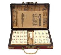 NiC IS COCNG Juego de Antiguo Mahjong Chino, pequeño, 144 Azulejos, Traje de Mahjong, Juegos Divertidos portátil para Matar Tiempo de aburrimiento para Adultos