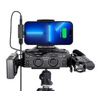 Nicama V8 Preamplificador de Micrófono para iPhone Guitarra Cámara DSLR Tableta, Mezcladora de audio de Doble Canal con Entrada XLR / 3.5/6.35 mm para Micrófono de Escopeta Sennheiser Rode NTG- 2
