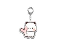 nicamaikoo-shop Bubu Dudu llaveros lindo Kawaii Panda de dibujos animados acrílico llavero