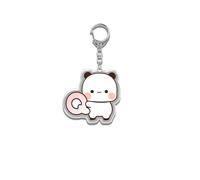 nicamaikoo-shop Bubu Dudu llaveros lindo Kawaii Panda de dibujos animados acrílico llavero