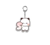 nicamaikoo-shop Bubu Dudu llaveros lindo Kawaii Panda de dibujos animados acrílico llavero