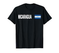 Nicaragua - Bandera Nacional Retro Envejecida con gráfico patriótico Camiseta