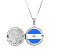 Nicaragua - Collar con medallón de bandera nacional del norte de Amecountry, joyería para regalo de cumpleaños