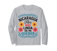 Nicaragua Flor Más Linda De Mi Querer Floral Manga Larga
