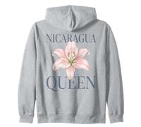 Nicaragua Reina Latina Orgullo Lindo Lirio Floral Sudadera con Capucha