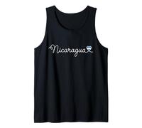 Nicaragua Tipografía Bandera Corazón Camiseta sin Mangas