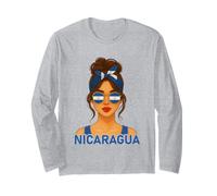 Nicaraguan Girl Nicaragua Flag Nicaraguan Girlfriend Wife Manga Larga