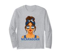 Nicaraguan Girl Nicaragua Flag Nicaraguan Girlfriend Wife Manga Larga