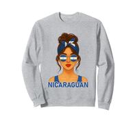 Nicaraguan Girl Nicaragua Flag Nicaraguan Girlfriend Wife Sudadera