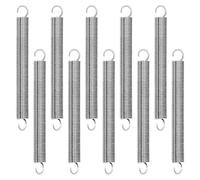 NICAVKIT 10 muelles de extensión de acero inoxidable con gancho, muelle tensor de 100 mm de longitud libre, diámetro exterior 10 mm, diámetro del alambre 1,2 mm, fuerza máxima de tracción 3,3 kg - 1,2